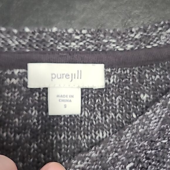 J. Jill Pure jill Women's Grey artisanal sweater size S loose thread casual boho - Picture 5 of 10